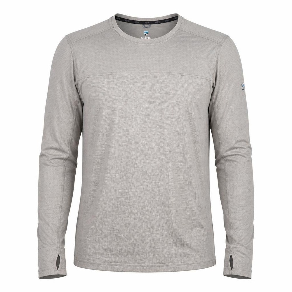Kuhl Engineered Crew Shirt Mens S Gray UPF 30+ Long Sleeve Performance Outdoor